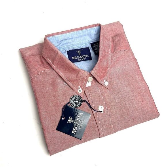NWT New Regatta Sport Vintage Briar Rose Button Down Shirt Cotton Pockets L - Picture 1 of 16